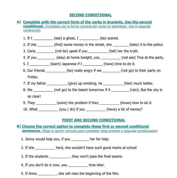 Second conditional exercises pdf