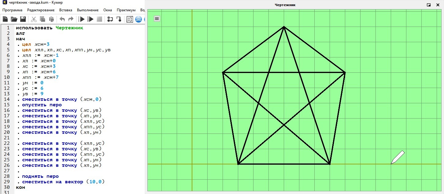 Сместиться на вектор чертежник. Алгоритм для чертежника в кумире. Кумир чертежник рисунки. Кумир чертежник ромб.