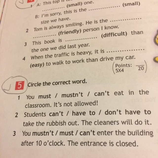 Present perfect circle the correct word