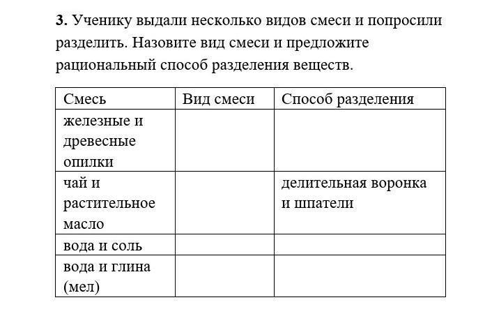 Для каждого способа разделения смесей изображенных на рисунке 1 3 приведите по одному примеру смеси