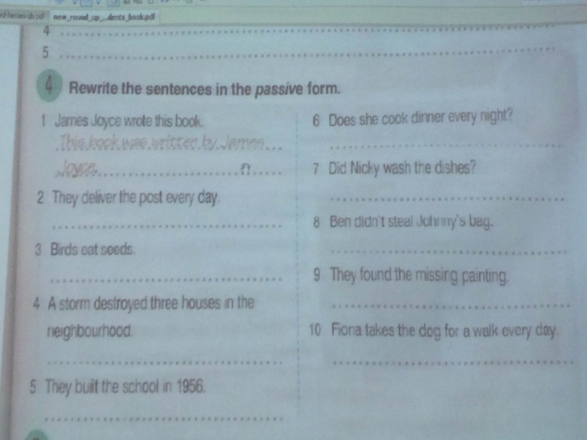 Rewrite these sentences using passive voice