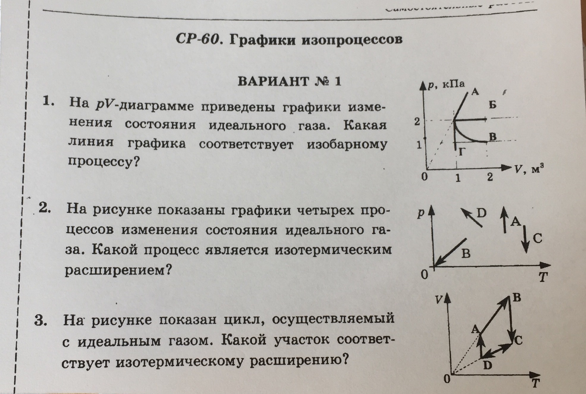 Графики изопроцессов физика 10