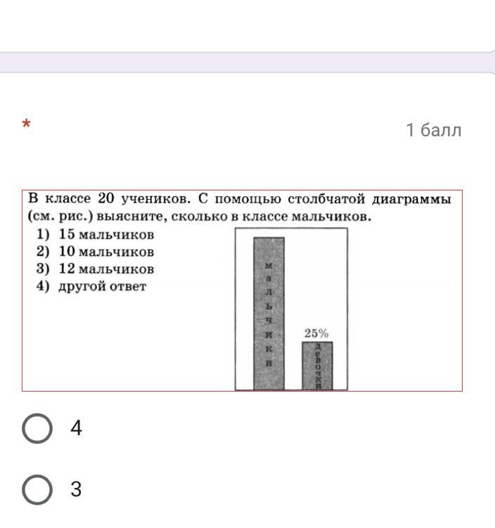 В классе 25 учеников с помощью столбчатой диаграммы выясните сколько в классе девочек 56 мальчиков