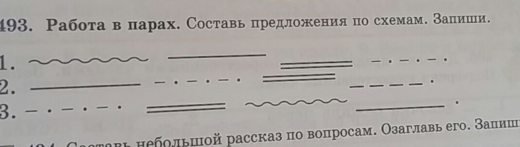 Составить и записать предложение по схеме 5 класс