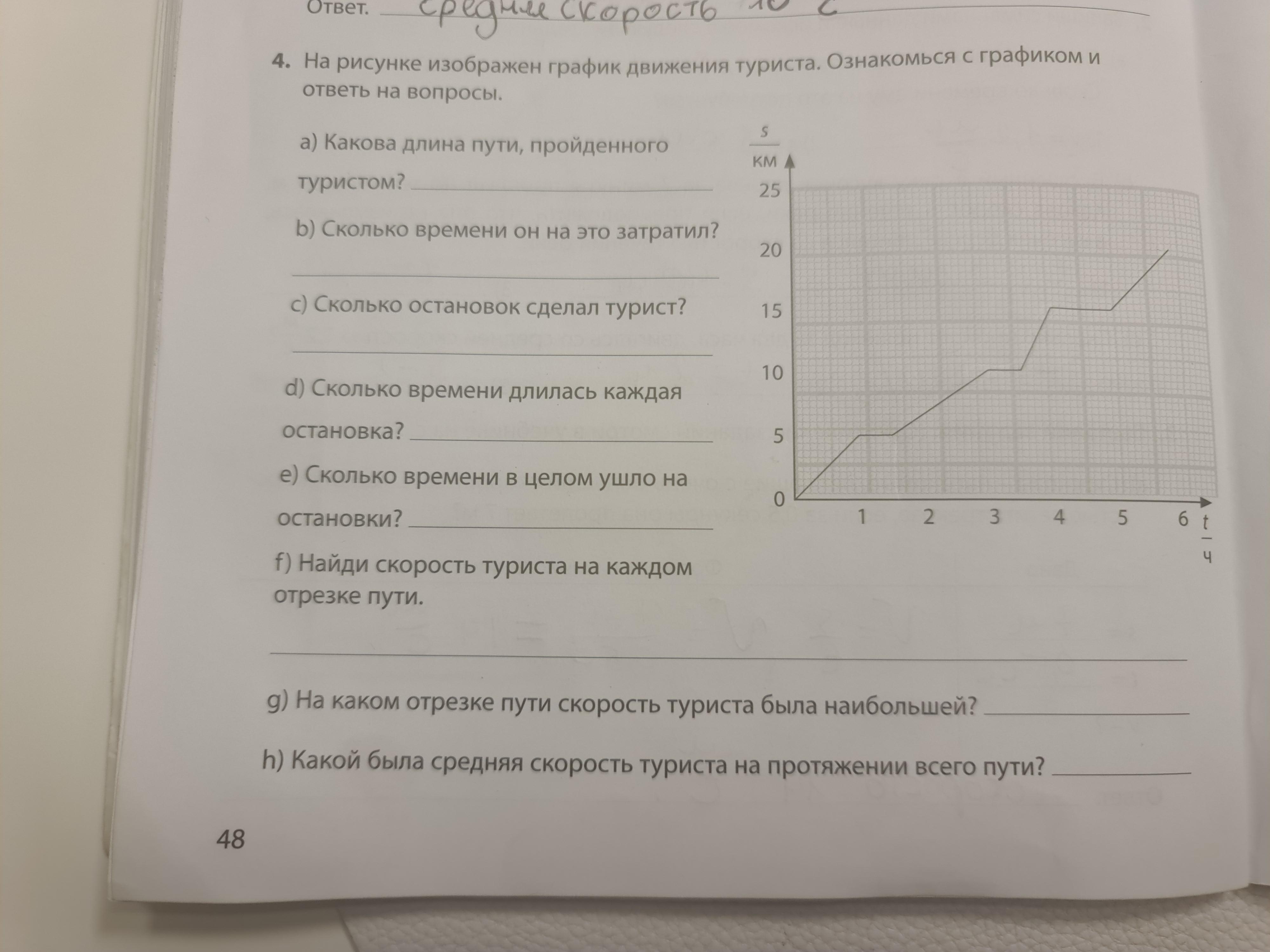 На рисунке 15 изображен график движения туриста рассмотрев график ответьте на вопросы