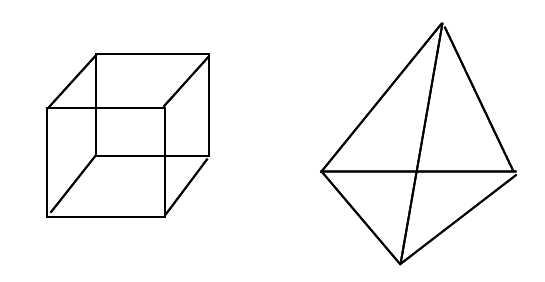 6 пирамид в кубе