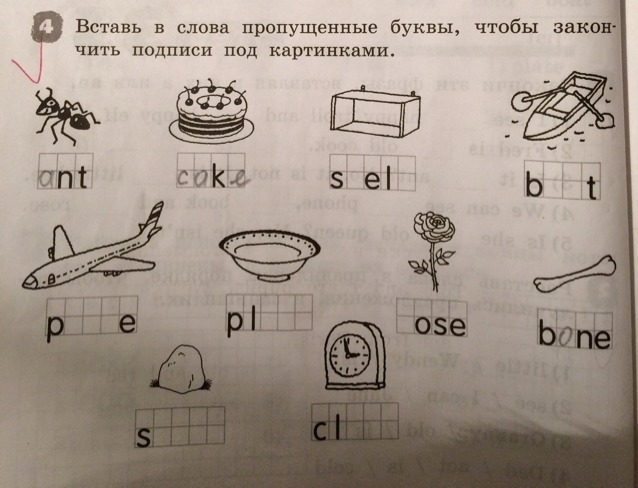 Подбери к картинкам слова и напиши их английский 2 класс