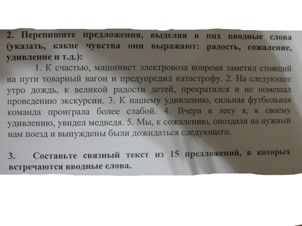 Текст с номерами предложений. К нашему удивлению предложение. Предложения выражающее радостное удивление про лес.