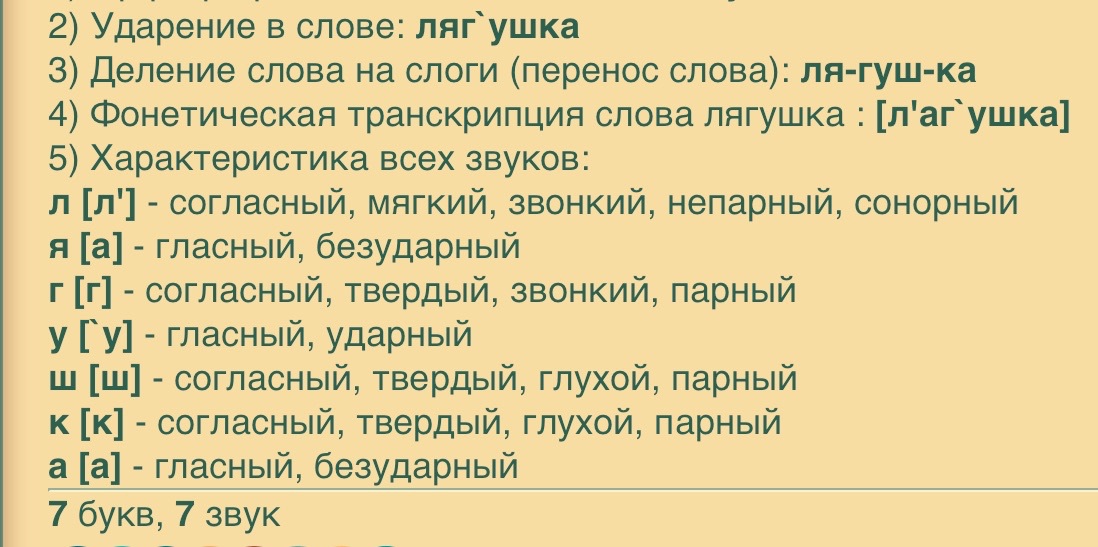 Звуковая схема слова лягушка
