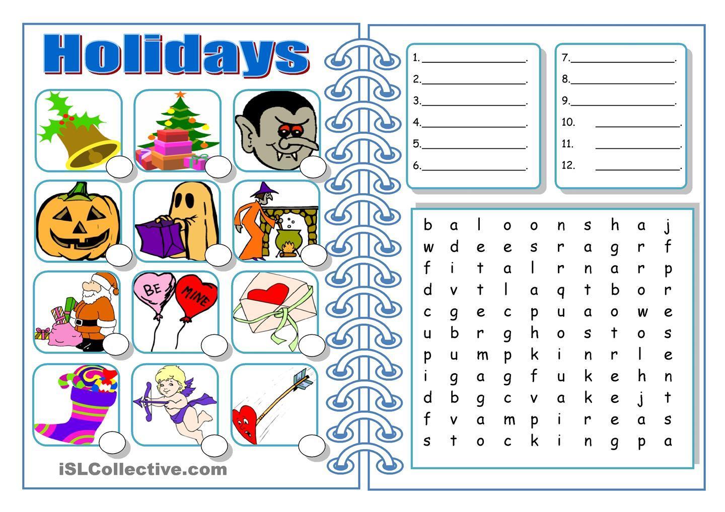 Holidays special days. Праздники Worksheets. Задания на Holidays activities английский. Праздники задания по английскому языку. Праздники на английском задания.