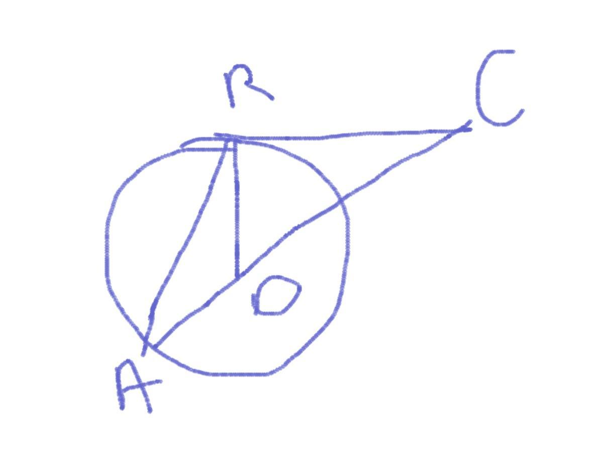 На рисунке 181 точка о центр окружности ас касательная