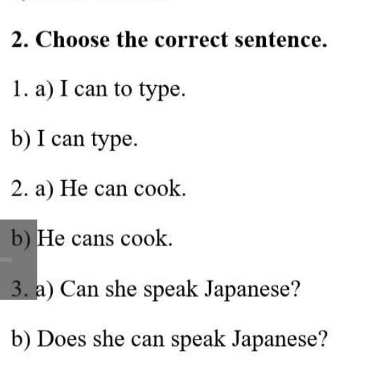 Look read and choose the correct sentences. Look read and choose the correct sentences