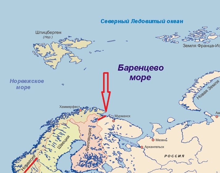 Мурманск какое море океан