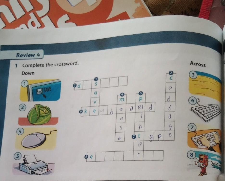 1 complete the crossword across