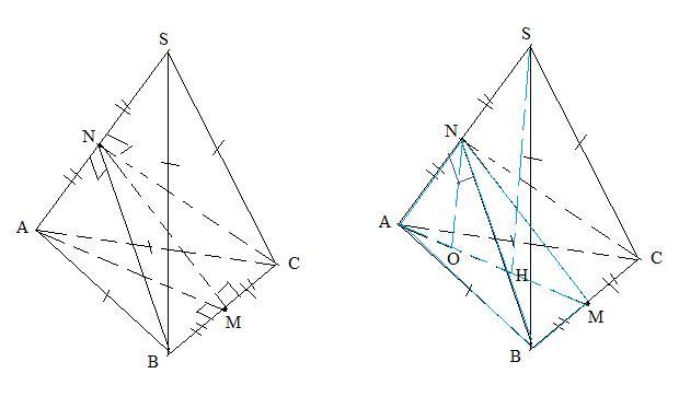 Точка n середина ребра bc. Дана пирамида SABC В которой ab AC SB SC 17 BC sa 16 точки m и n середины рёбер. Пирамида SABC. Точки m и n середины ребер ab. Точка n середина ребра AC тетраэдра SABC M.