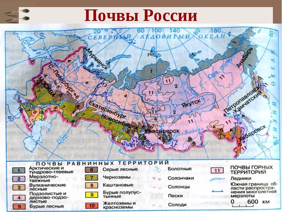 Почвенная карта дает информацию о распространении типов почв о механическом составе