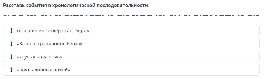 Расставьте в хронологическом порядке события революции