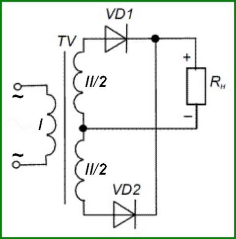 Составить схему мостового выпрямителя использовав стандартные диоды д207
