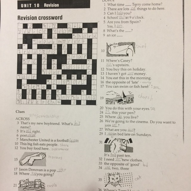 Ответ кроссворд 12. Кроссворд revision. Revision crossword. Unit 4 revision crossword ответы. Unit a revision ответы.