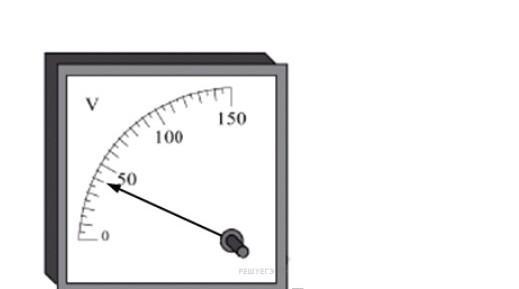 Чему равно показание вольтметра на рисунке