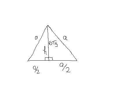 Сторона равностороннего треугольника 4 3