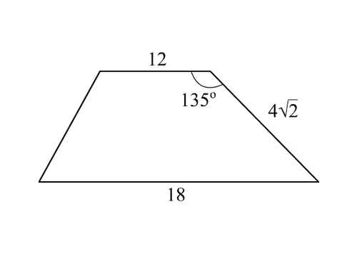 Основание 135. Основание трапеции 18 и 12. Основания трапеции равны 18 и 12 одна из боковых сторон.