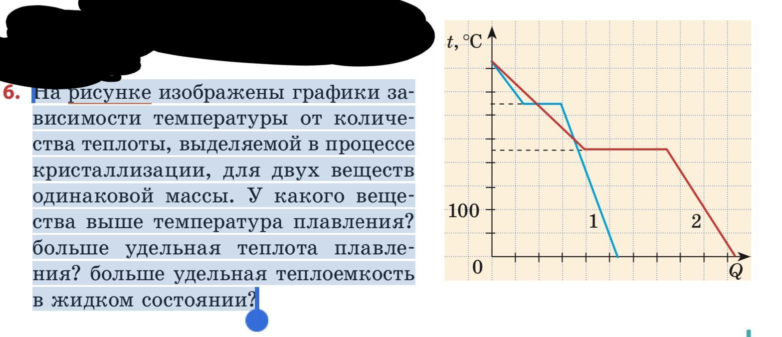 2 вещества одинаковой массы