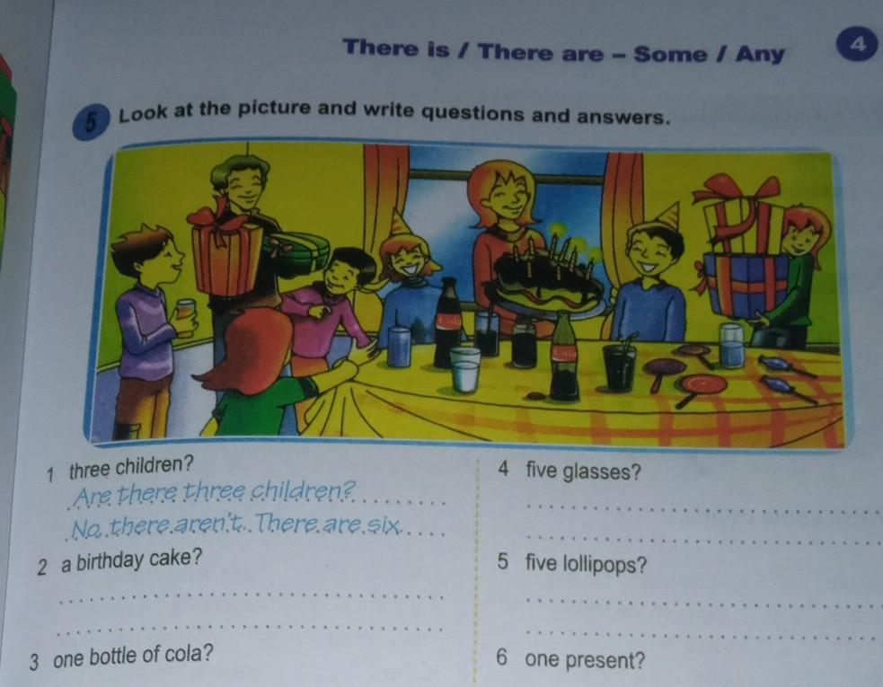 Look at the picture write questions