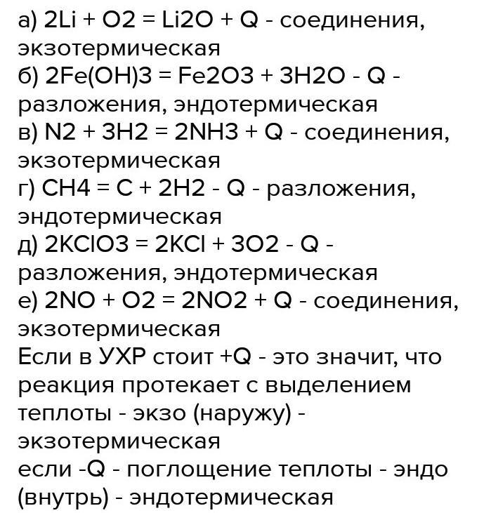 Закончите уравнения реакций li n2. Контрольная работа типы химических реакций вариант 2.