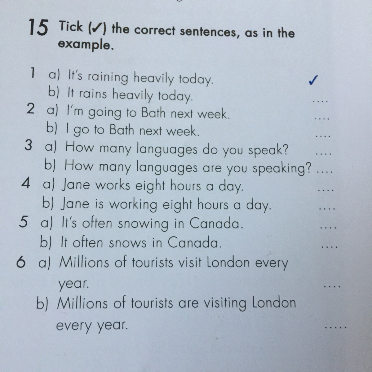 Correct the sentences did v. Karina Live Tick the correct sentences. Тру или Фолз Mark the correct sentences