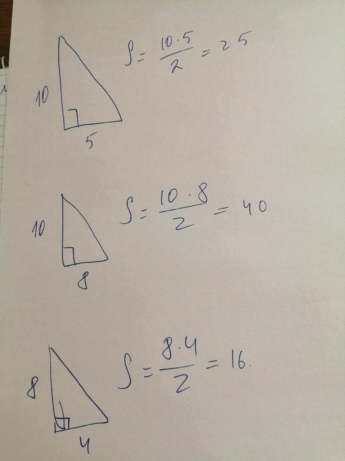 площадь прямоугольного треугольника