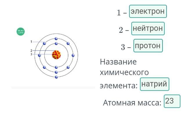 На рисунке изображена модель ядра атома некоторого химического элемента протоны нейтроны