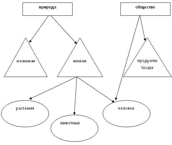 Блок схема человек и природа