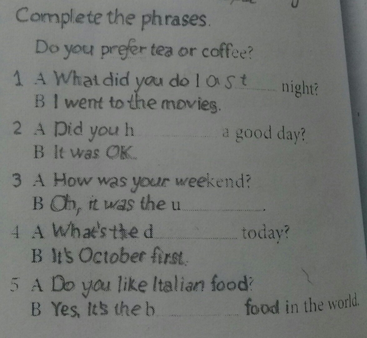 Complete the phrases перевод