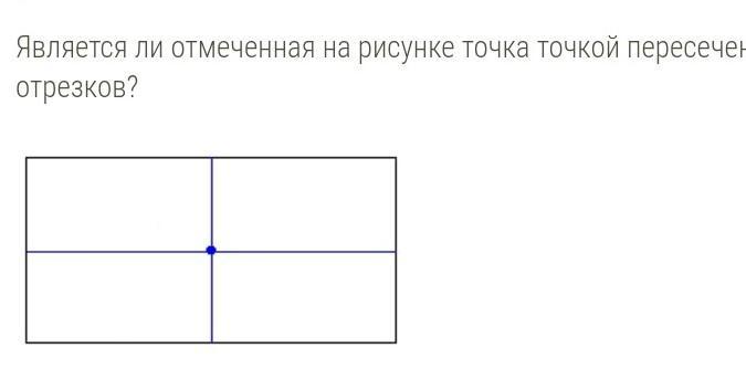 Является ли отмеченная на рисунке пересечения перпендикулярных отрезков