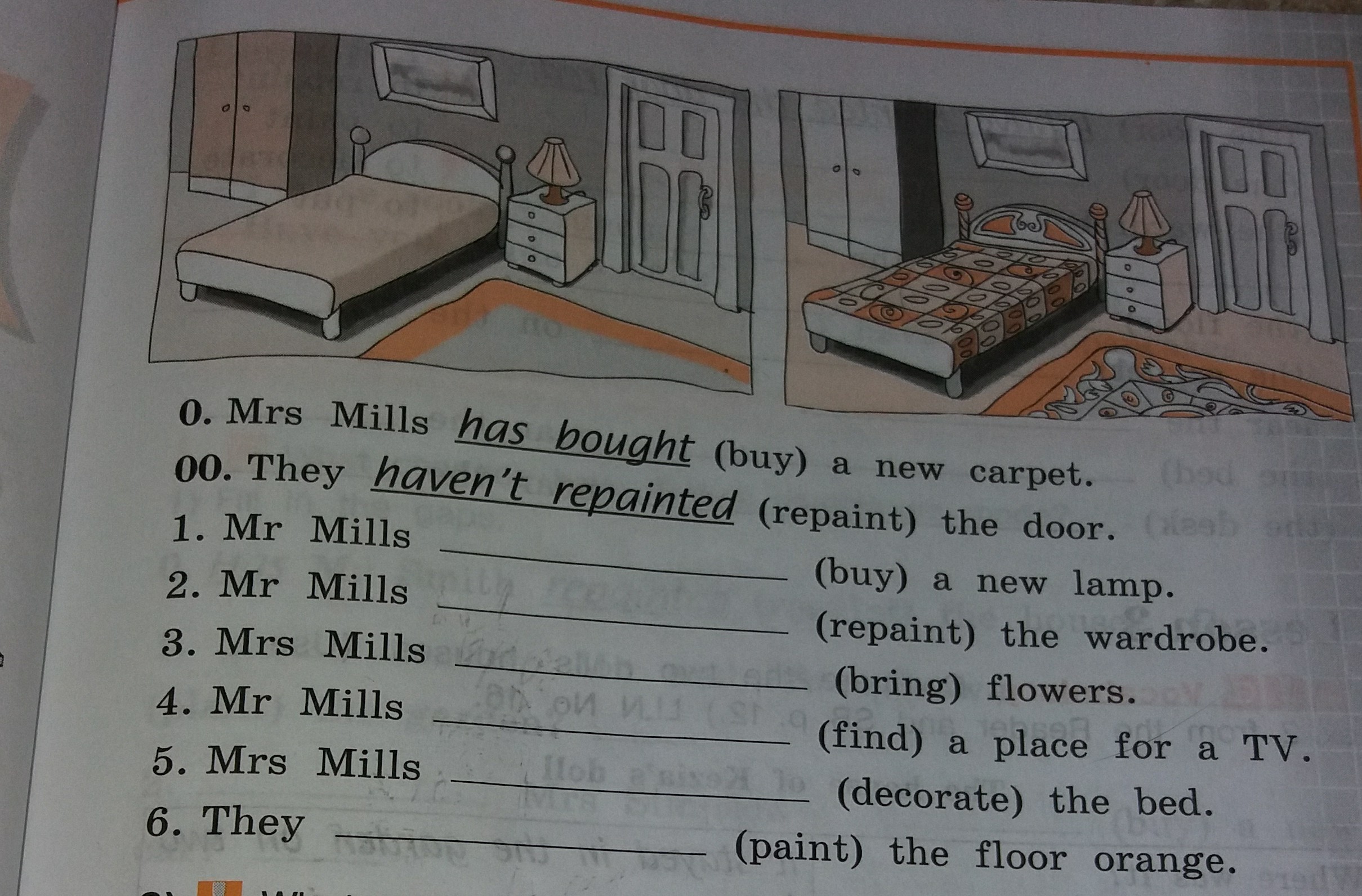 Haven перевод на русский. 0. Mrs Mills has bought (buy) a New Carpet. - 00. They haven't Repainted (Repaint) the Door.. Mrs Mills has bought. Mr Mills buy a New Lamp. Английский язык 4 класс Mr.milss has bought a New Carped.