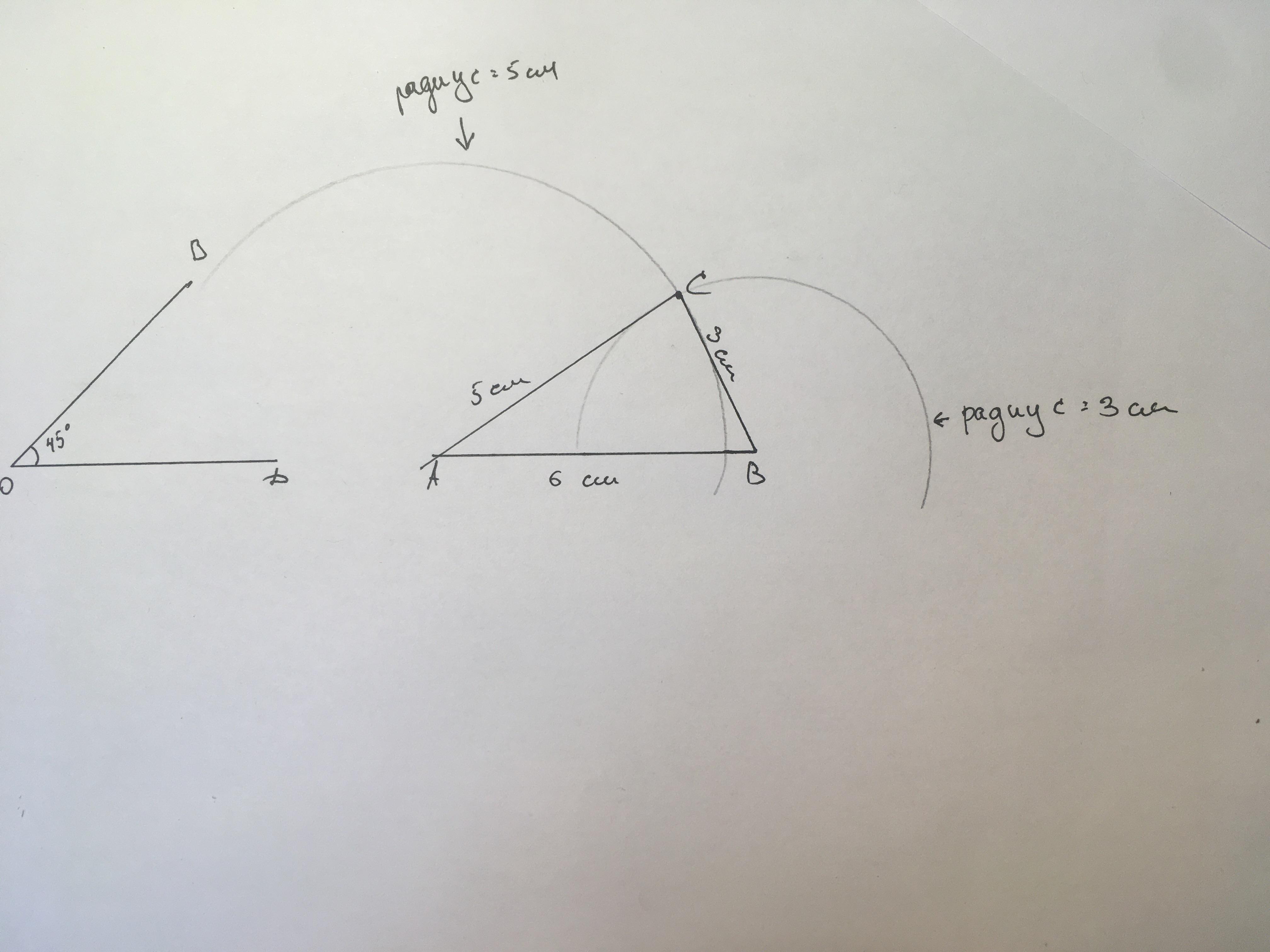 Построй угол если известно. Постройте угол 45 градусов. Постройте треугольник по двум сторонам и углу.