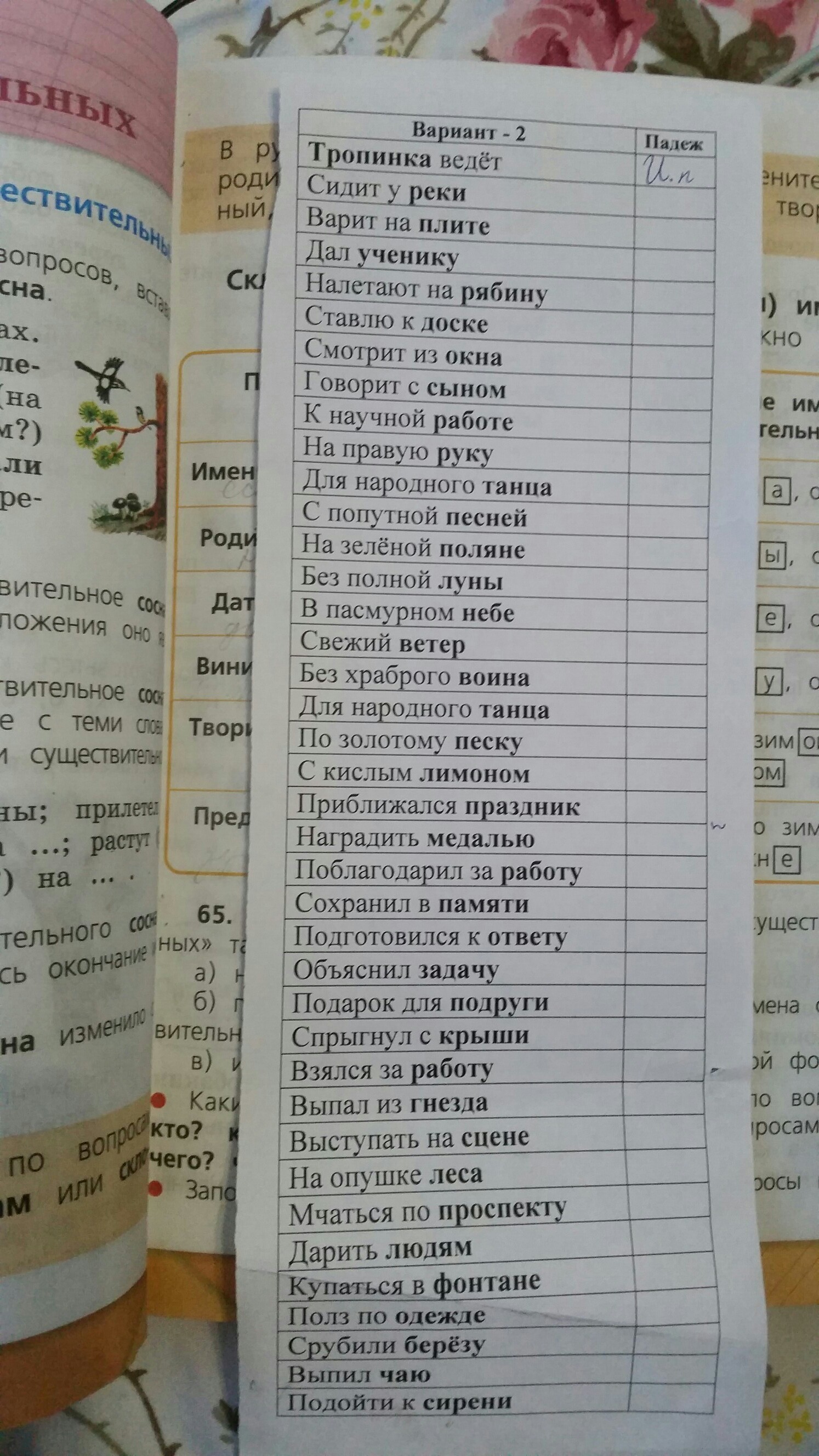 Вести вариант. Тропинка ведёт падеж. Тропинка ведёт падеж 2 вариант. Тропинка ведёт падеж 2 вариант ответы. Определить падеж тропинка ведет.