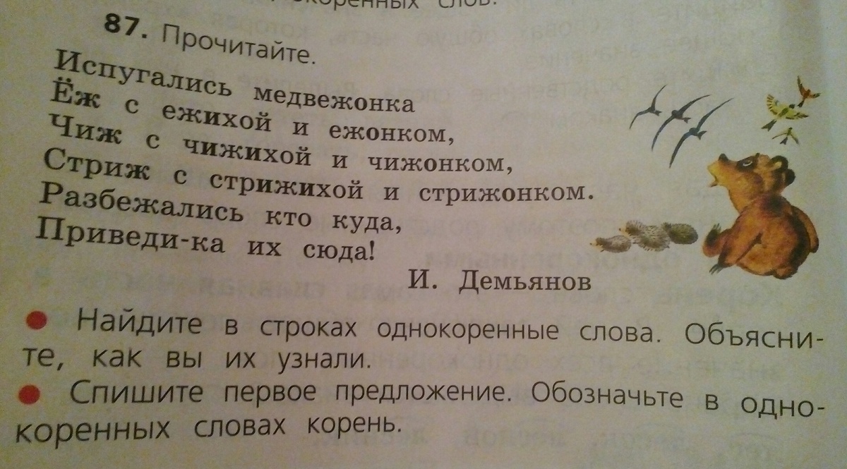 Испугались медвежонка еж с ежихой и с ежонком стриж с стрижихой и стрижонком рисунок