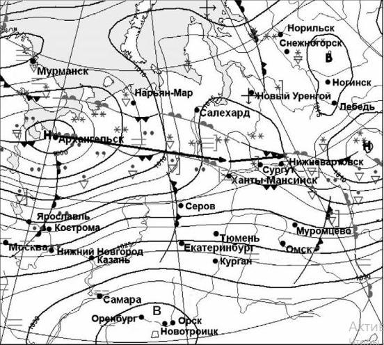 Архангельск в зоне действия антициклона. Лебедь на карте город. Какие города России находятся под действием циклона.