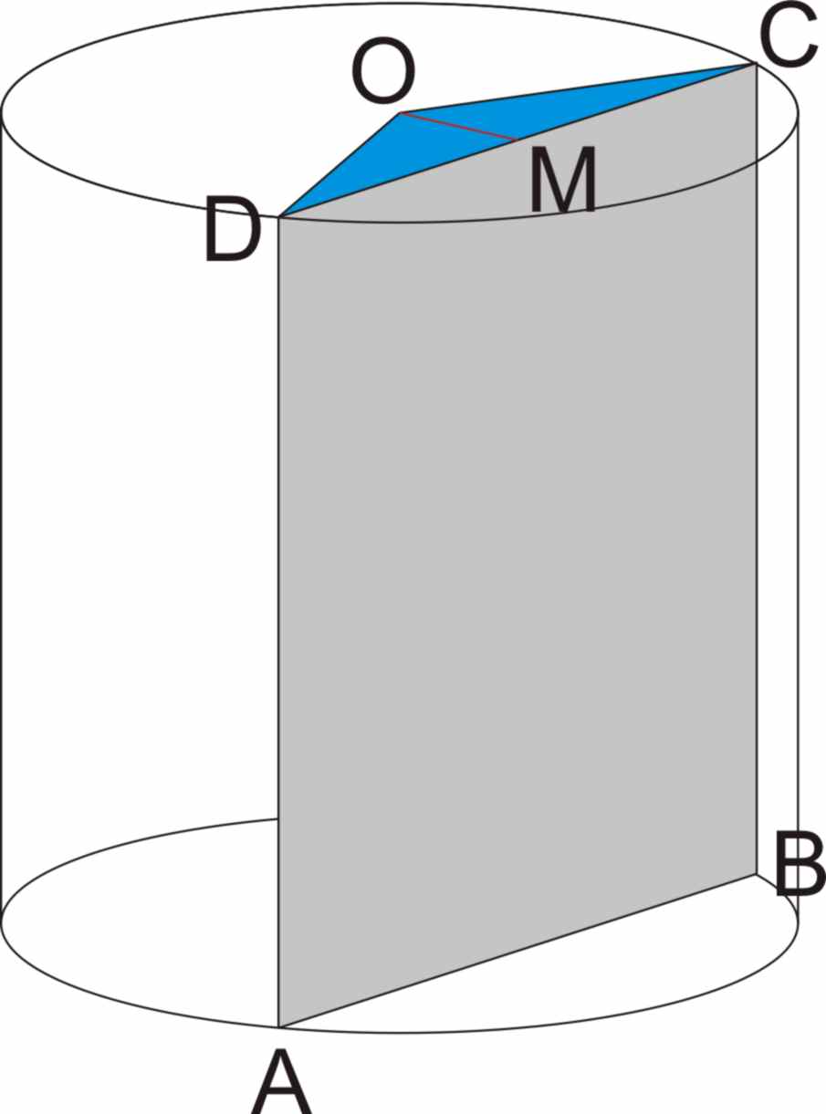 Высота ом. Цилиндр с углами. Радиус цилиндра. Цилиндрический отсек. Плоскость параллельная оси цилиндра отсекает от окружности дугу.