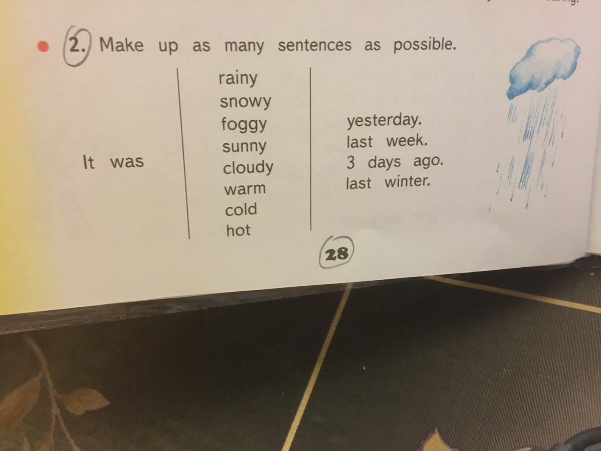 Make as many sentences as possible. Make as many sentences as possible