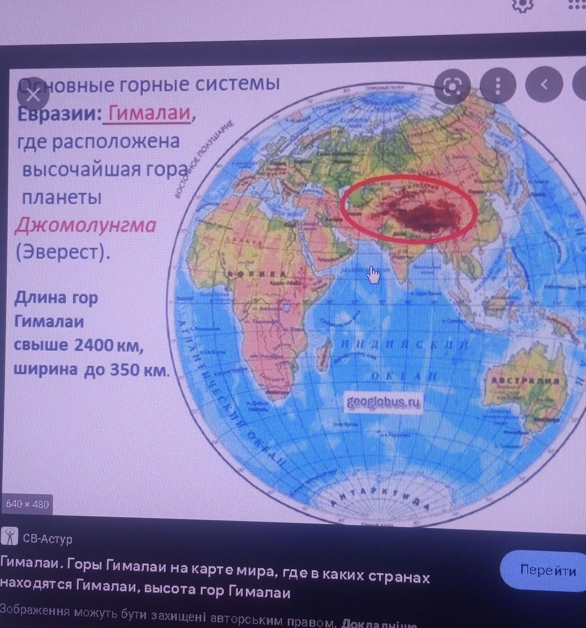 Где располагается горы. Где располагается горы