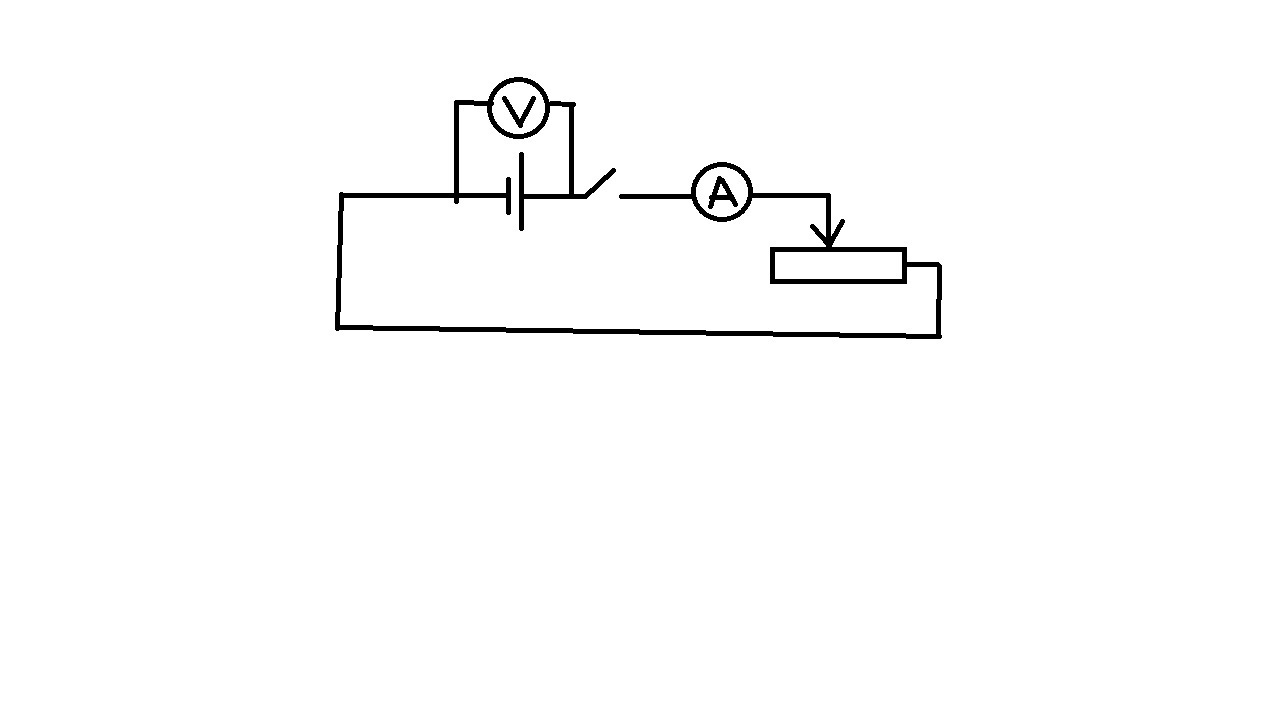 Начертите схему цепи состоящей из аккумулятора лампы ключа амперметра и вольтметра для случая когда