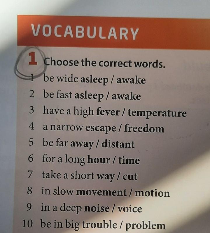 Choose the correct words 9 класс