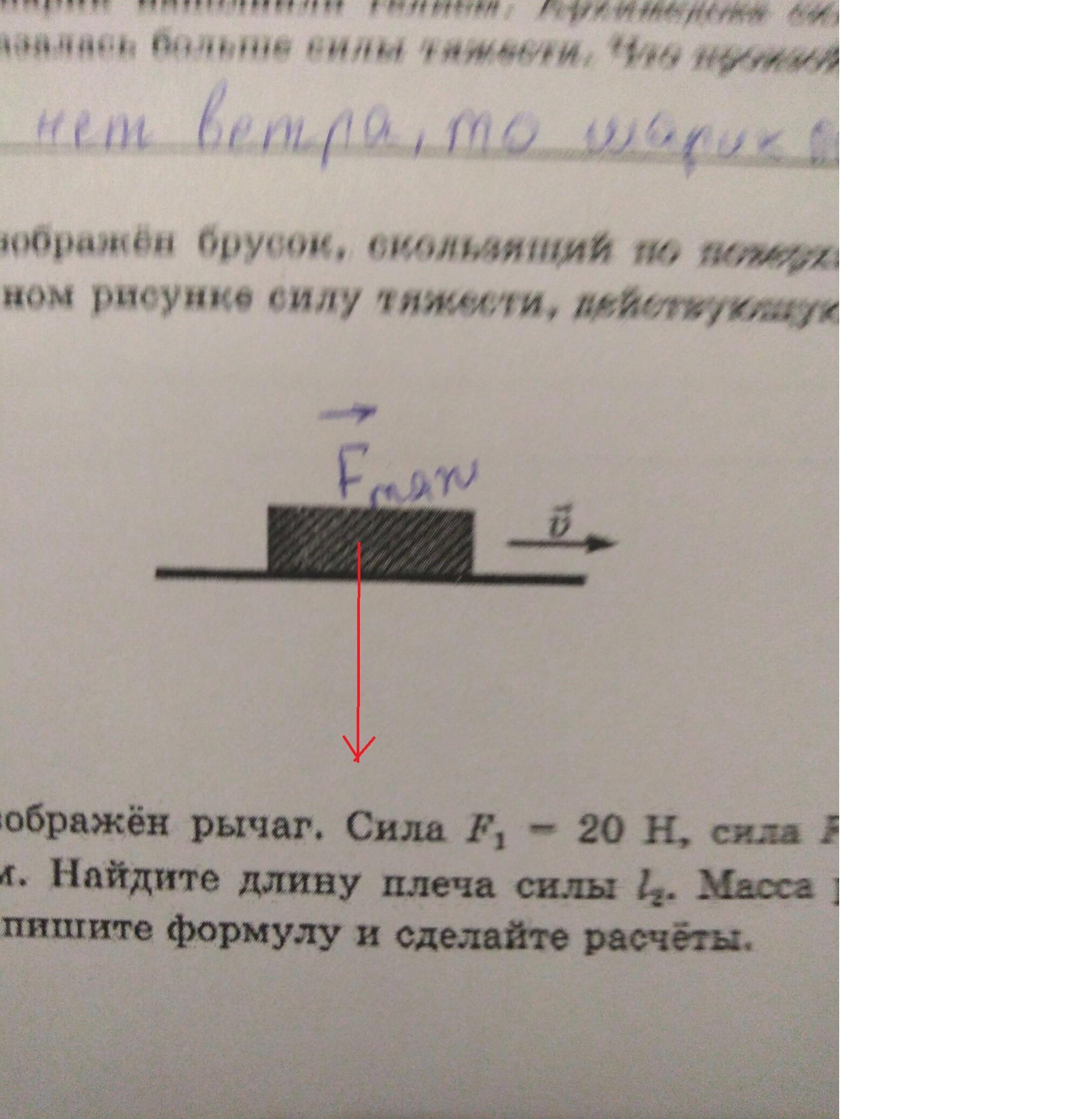 Сила тяжести лежащая на столе книга