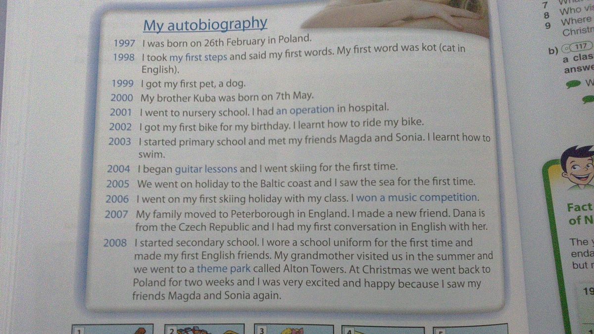 Дав перевод. Английский язык 5 класс my Autobiography. I was born on перевод. Предложения со словом be born. My Autobiography 1997 i was born on 26th February in Poland перевод.