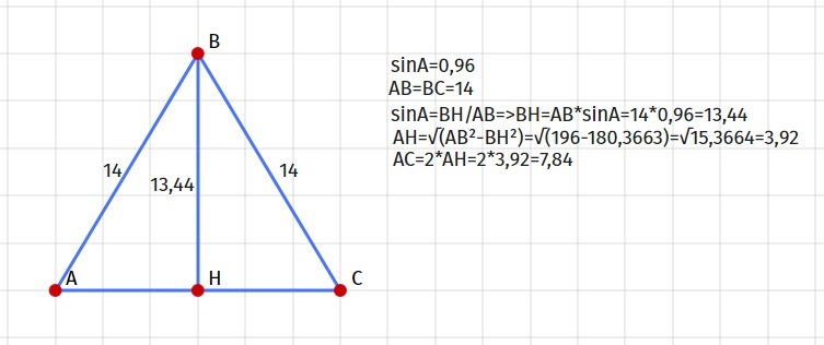 Известно что стороны ab и bc. В треугольнике ABC стороны ab и BC равны. В треугольнике ABC стороны ab равно BC. Найти АС. В треугольнике ABC AC BC ab 9 Sina 5/13.