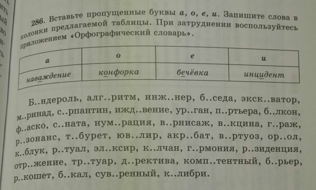 Запишите слова в таблицу распределяя их по критериям приехать приманить презентация