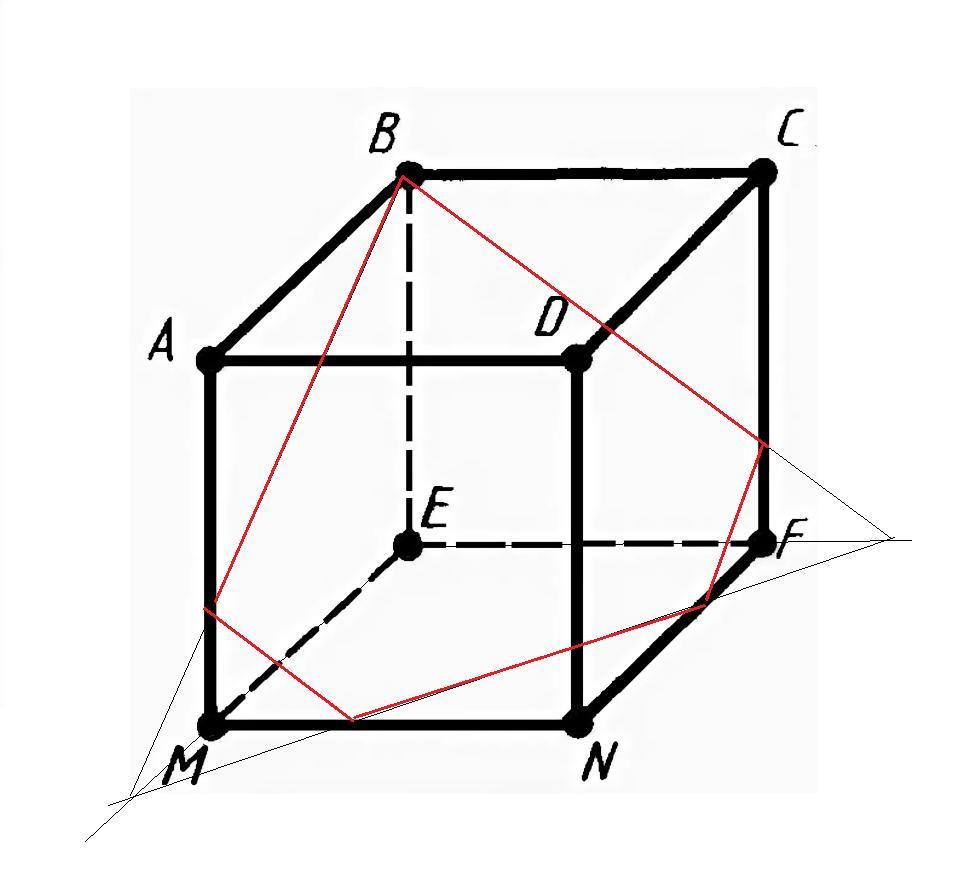 Проекция куба. Ортогональная проекция Куба. Ортогональная проекция квадрата. Сечение пятиугольника плоскостью. Проекция Куба на плоскость.